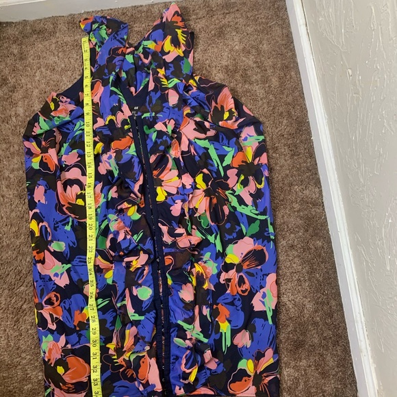 Multi Colored Floral Ruffle  Dress - Picture 2 of 4